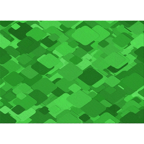 Ahgly Company Indoor Rectangle Patterned Lime Green Area Rugs, 5' x 7'