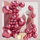 thumbnail image 1 of Kit de arco de guirnalda de globos rosa metalizado, paquete de 100, globos de látex para fiesta de 18/12/10/5 pulgadas, globos de confeti de diferentes tamaños, globos cromados para cumpleaños, 1 of 4