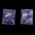 thumbnail image 3 of 75cts of Rare Rectangular Pillow Charoite Beads | 2 Beads | 24x20x9mm | 10871C, 3 of 12