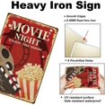 thumbnail image 3 of 1pc Vintage Metal Tin Sign Retro Iron Movie Night Sign Rusty Look Enjoy The Show with Popcorn Poster for Cinema Cafe Bar Pub Beer 11.81x7.87 Inches, 3 of 7