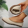 thumbnail image 5 of Hopeusnice Flats Shoes for Women Non-Slip Canvas Materials Summer And Fall Shoes Soft Breathable Flat Heel Trendy Pumps Shoes Women's Flats Shoes Slip-Resistant Walking Shoes Beige 38, 5 of 9