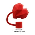 thumbnail image 3 of Silicone Straw Caps for 10mm Tumblers, Red Heart Straw Covers Toppers for Stanley Cups, Reusable Dust-Proof Straw Toppers Compatible with Stanley 30oz & 40oz Tumblers Valentines Day Decorations, 3 of 6