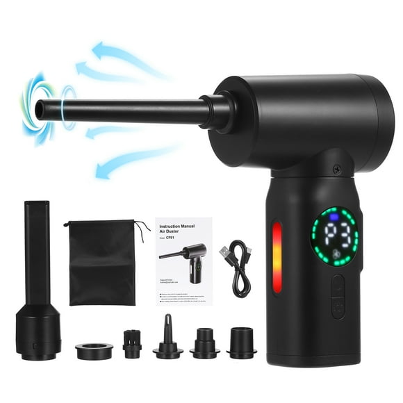 Amdohai Compressed-Air-Duster--Cleaner With Digital Screen Brush Motor, 100W 7500mAh Electric Air Dusters Cleaner Electric Air