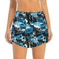 thumbnail image 2 of Vsdgher Football Time Print Women's Running Double Layer Shorts High Waisted with Pockets Elastic Yoga Workout Athletic Gym Sports, 2 of 8
