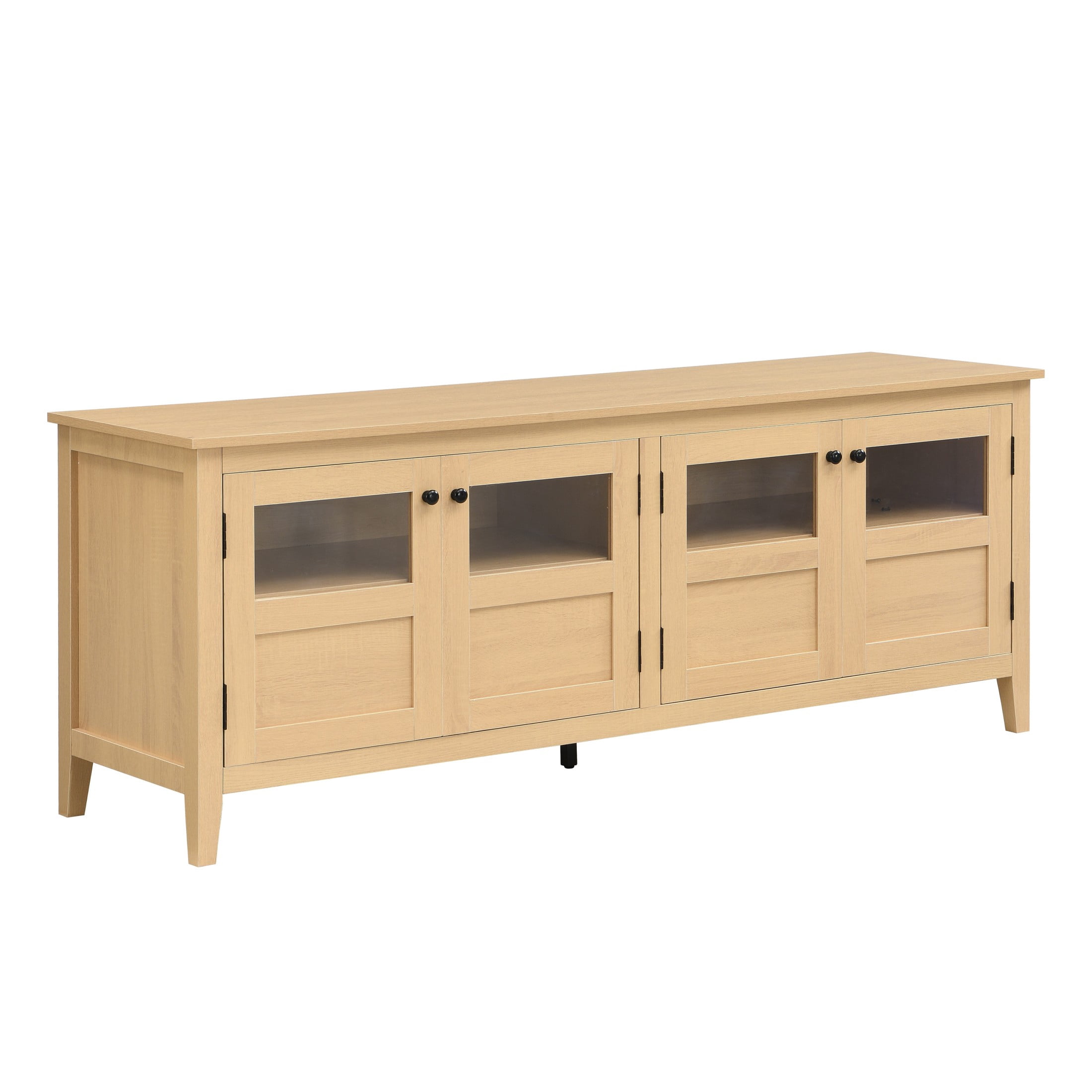Christopher Knight Home Modern Sideboard Cabinet, Media Console with Acrylic Panel Doors, Light Oak