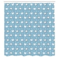thumbnail image 2 of Ambesonne Owl Shower Curtain, Cartoon Bears and Night Birds, 69"Wx84"L, Pale Slate Blue White, 2 of 4