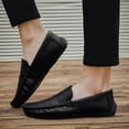 thumbnail image 6 of Men's Casual Loafers Slip On Leather Shoes Lightweight Driving Shoes Male Moccasins Classic Penny Loafer Flats Boat Shoes, 6 of 10