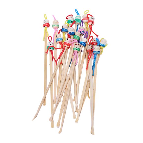 Bamboo Japanese Doll Ear Wax Pick Spoons Earwax Remover 20pcs,20 x Bamboo Earpick,Random