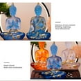 thumbnail image 4 of 7'' Buddha Statues Translucent Resin Statue Decoration,Small Seated Buddha Collectibles Indoor Ornaments for Home Temple Diwali Decor[Energy Class A], 4 of 7