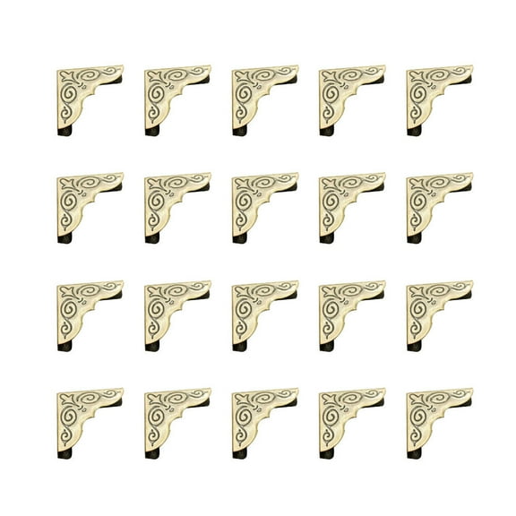 Masteelf 50pcs 25mm DIY Album Folders Crafts Delicate Pattern Scrapbook Book Corner Protector