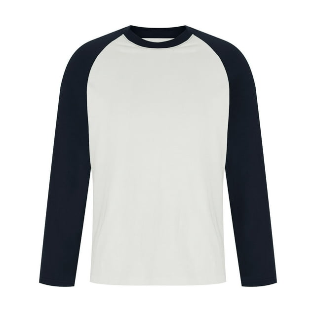 SHTXOZHI T-Shirts à Manches Longues pour Hommes Col Rond Décontracté Athlétique Tops de Pyjama