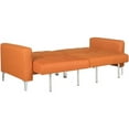 thumbnail image 3 of SAFAVIEH Soho Tufted Foldable Futon Sofa Bed, Orange, 3 of 10