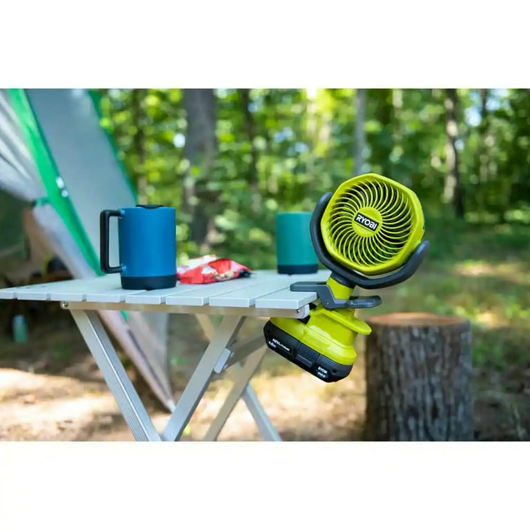 The Ryobi One+ Miniature Clamp Fan - we like it - StressLess Camping