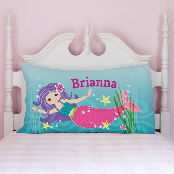Personalized pillowcases for girls choose from mermaid, ballet bear or flowers