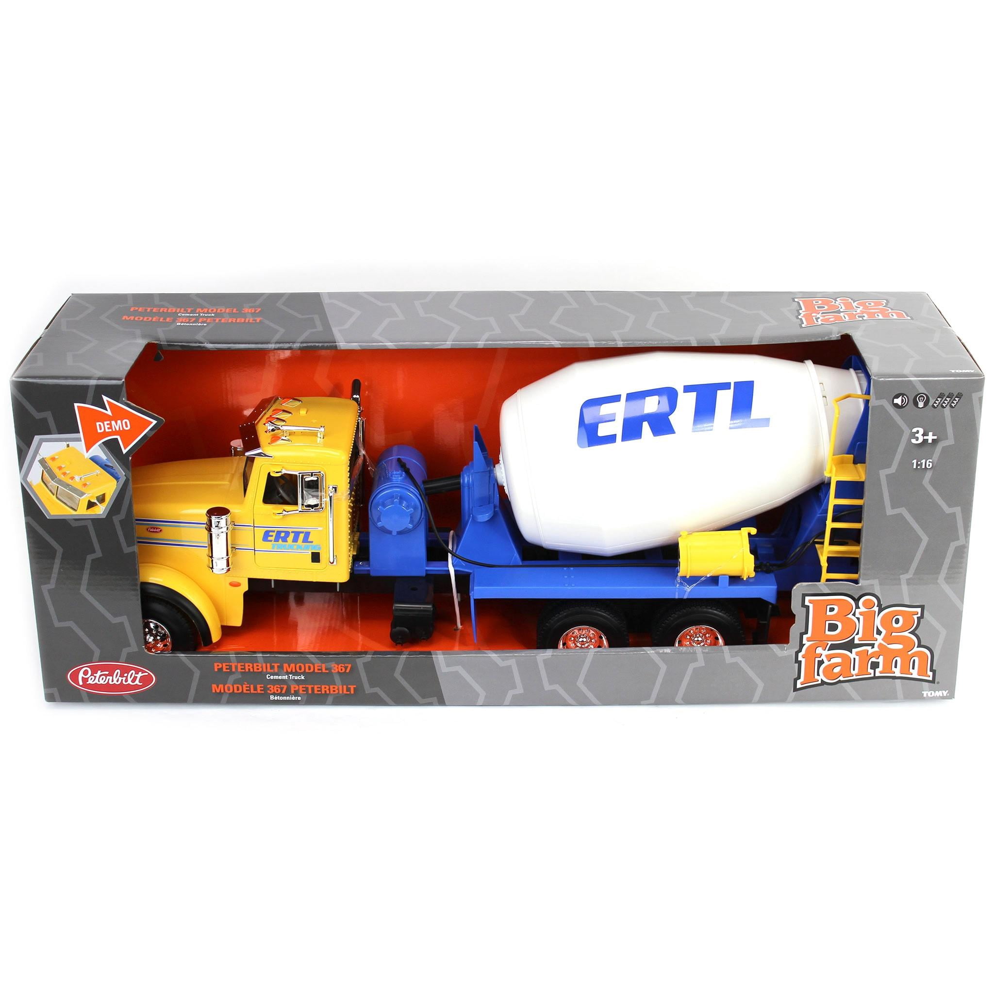 ERTL 1/16 Big Farm Yellow & Blue Peterbilt Model 367 Cement Mixer