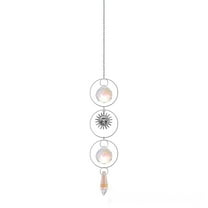 Hmgxay Sunshine Catcher, Handcrafted Crystal Ornament with Pointed Beads, Decorative Sun Catcher for Bedroom, Star and Heart Pendant for Positive Energy