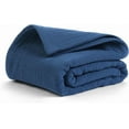 thumbnail image 1 of Queen 100% Cotton 4 Layered Blanket [Navy Blue], 410017, 1 of 15