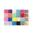 thumbnail image 4 of Flat Round Polymer Clay Spacer Beads Kit Charms Elastic String Lobster Clasp Box, 4 of 5