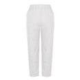 thumbnail image 6 of Lenpel Women's Plus Size Corduroy Pants Elastic High Waisted Drawstring Tapered Leg Loose Comfy Trousers Warm Casual Pants(White,5X-Large), 6 of 7