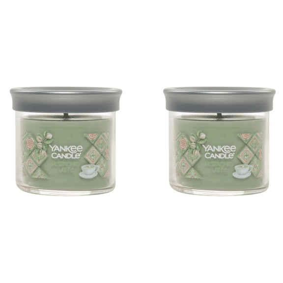 Yankee Candle Small Tumbler Scented Single Wick Jar Candle, Hello Italy Collection, Pistachio Latte, 4.3 Ounce (Pack of 2)