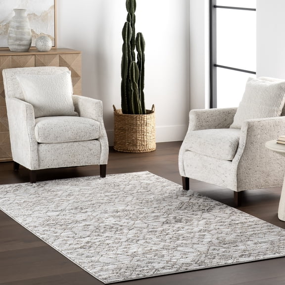 nuLOOM Yamuna Trellis Area Rug, 4' x 6', Brown