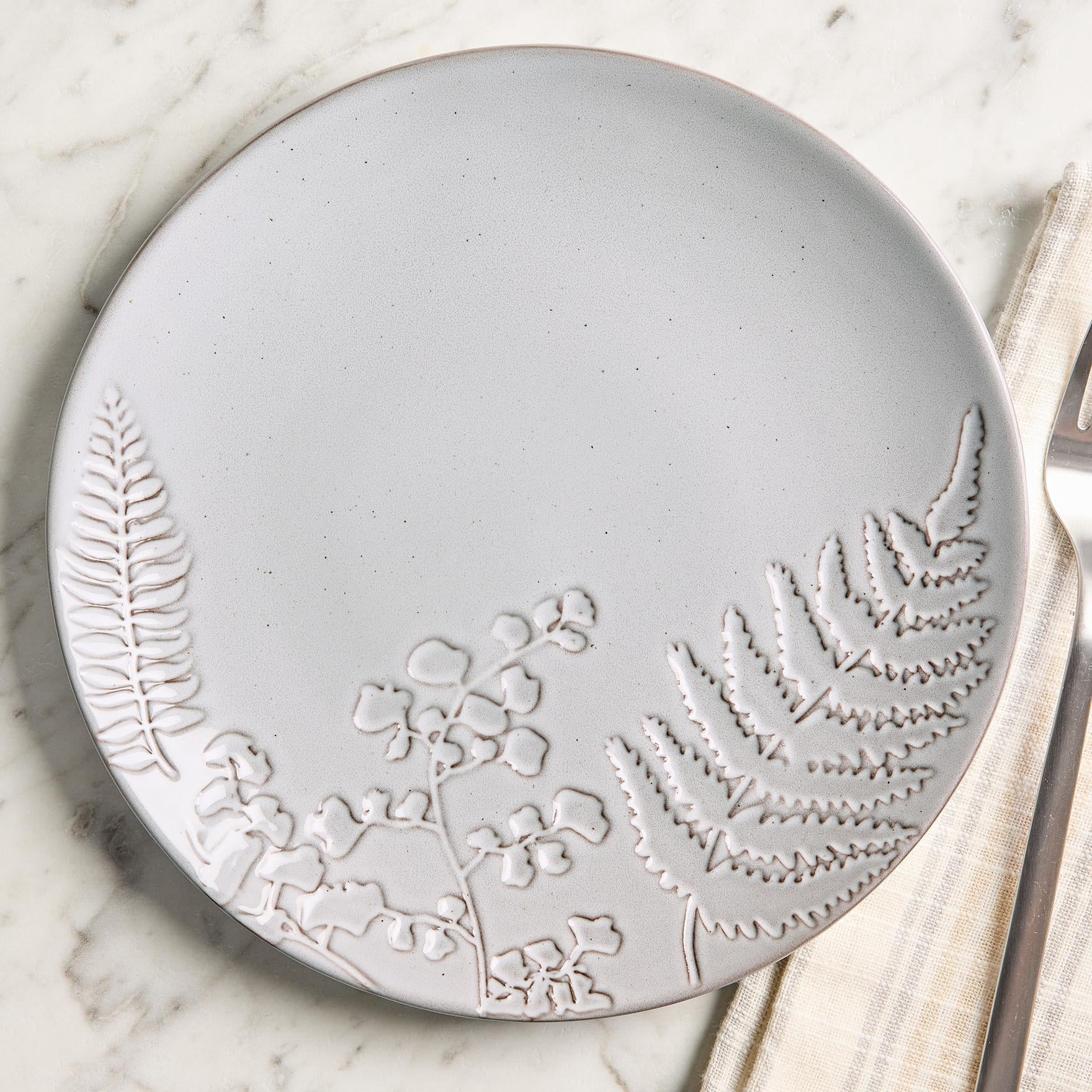 Better Homes & Gardens Ellie Collection Gray Stoneware Salad Plate, 8.7 in, 1 Piece