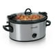 thumbnail image 1 of Crock-Pot Cook and Carry Olla de cocción lenta y calentador de alimentos portátil manual de 6 cuartos, inoxidable (SCCPVL600-S), 1 of 5