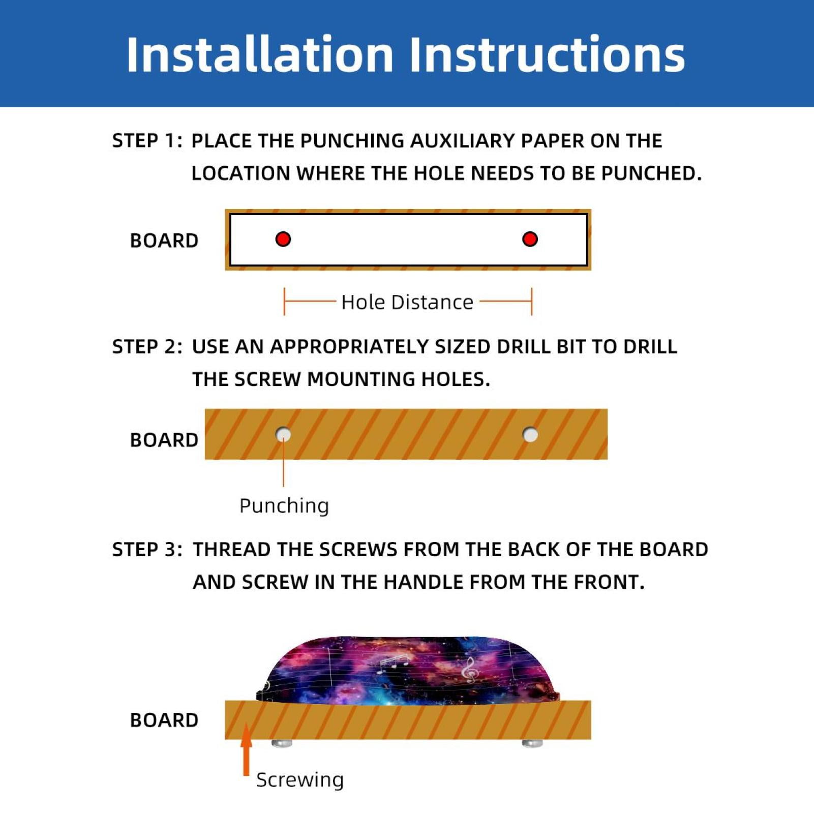 PhooArto 6 Pcs Cup Drawer Pulls, Space Galaxy Music Note Shell Shape Handles Cabinet Knobs for Dresser Cupboard Closet Wardrobe with Screws