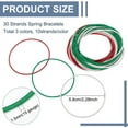 thumbnail image 2 of 30 Pieces 3 Colours Guitar String Bracelet Set 1.5mm Metal Simple Christmas Colours Stackable Stretch Bracelet for Christmas Coil Ornaments Spiral Bracelet 10Pcs/Color, 2 of 6