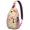 Tropical, variant on Galaxy Aesthetic Sling Backpack, Moon and Stars Design, Star Constellation Crossbody Bag for Space and Galaxy Enthusiasts