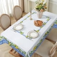 thumbnail image 6 of Spring Summer Lemon Tablecloth 60x84 Inch Waterproof Blue, Stain Resistant Cloth for Party, Picnic, Dinner Decor, Vibrant and Elegant, 6 of 6