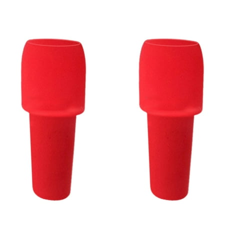 

PUREOY 2 Pcs Wine Stoppers Bottle Corks Silicone Great Double Seal Leakproof No Odor Food Grade Resuable Elastic Universal Fresh-keeping Champagne Wine Beer Bottole Stoppers