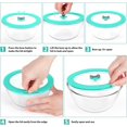 thumbnail image 3 of shiyou-2 Pack Replacement Lids for Pyrex 7200-PC 2 Cup Glass Containers Bowl Silicone Storage Cover Leakproof Green, 3 of 4