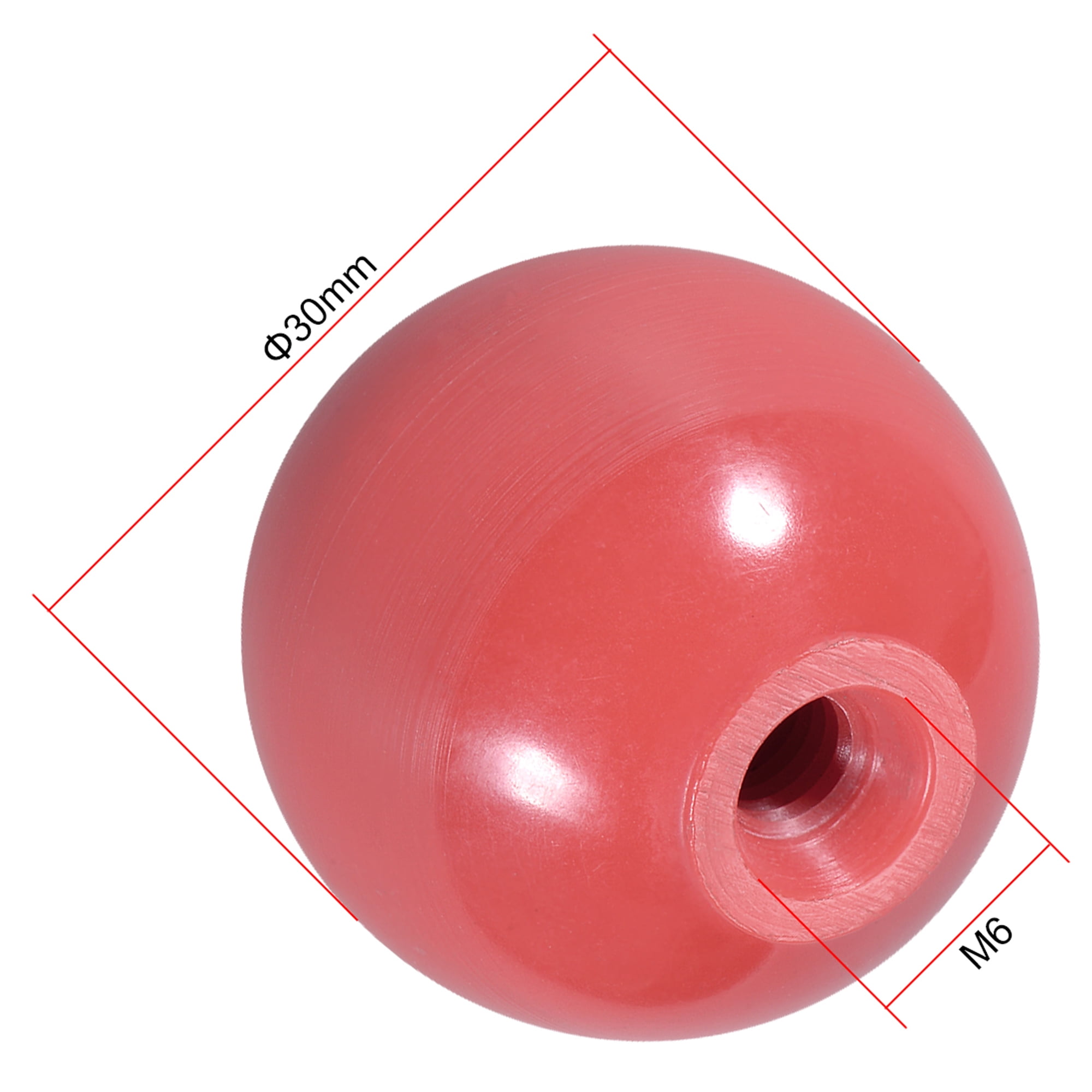 Details about   10 Pcs Thermoset Ball Knob M6 Female Thread Machine Handle 30mm Diameter Red 