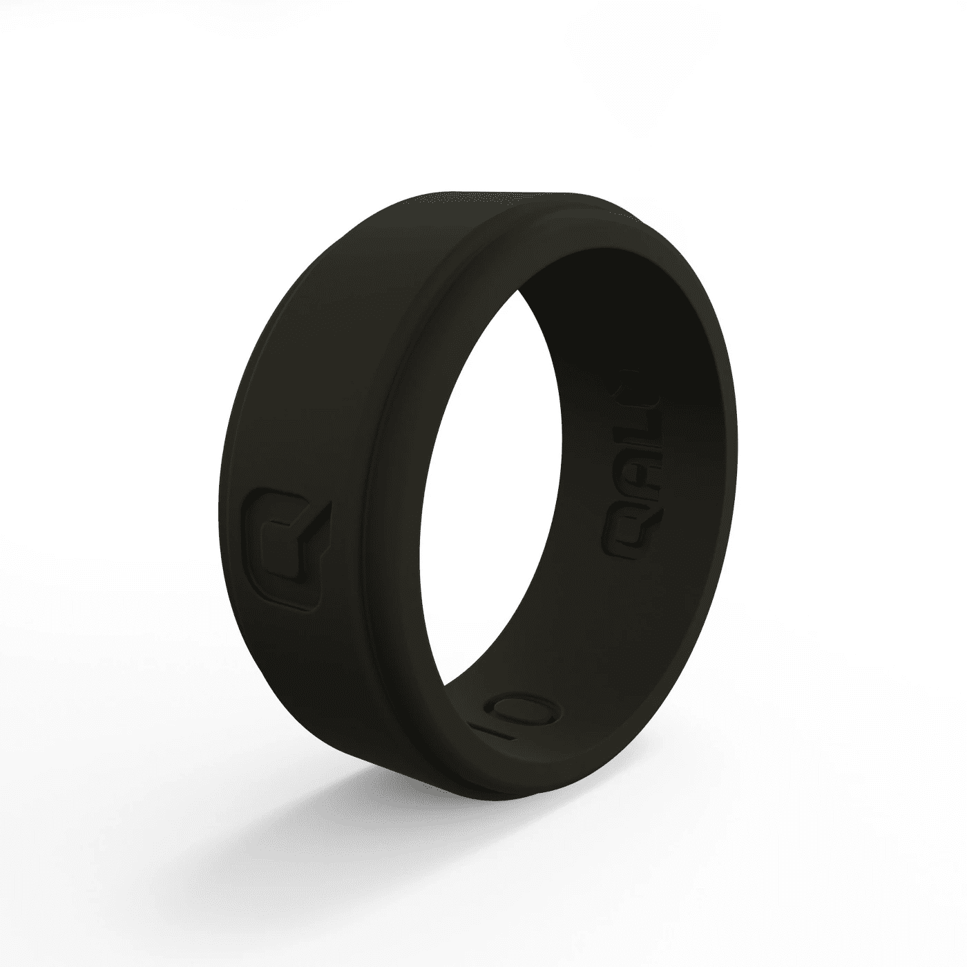 QALO QALO Men's Classic Silicone Ring, Black, Size 9
