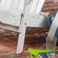 Milan Outdoor Rustic Acacia Wood Folding Adirondack Chair, White