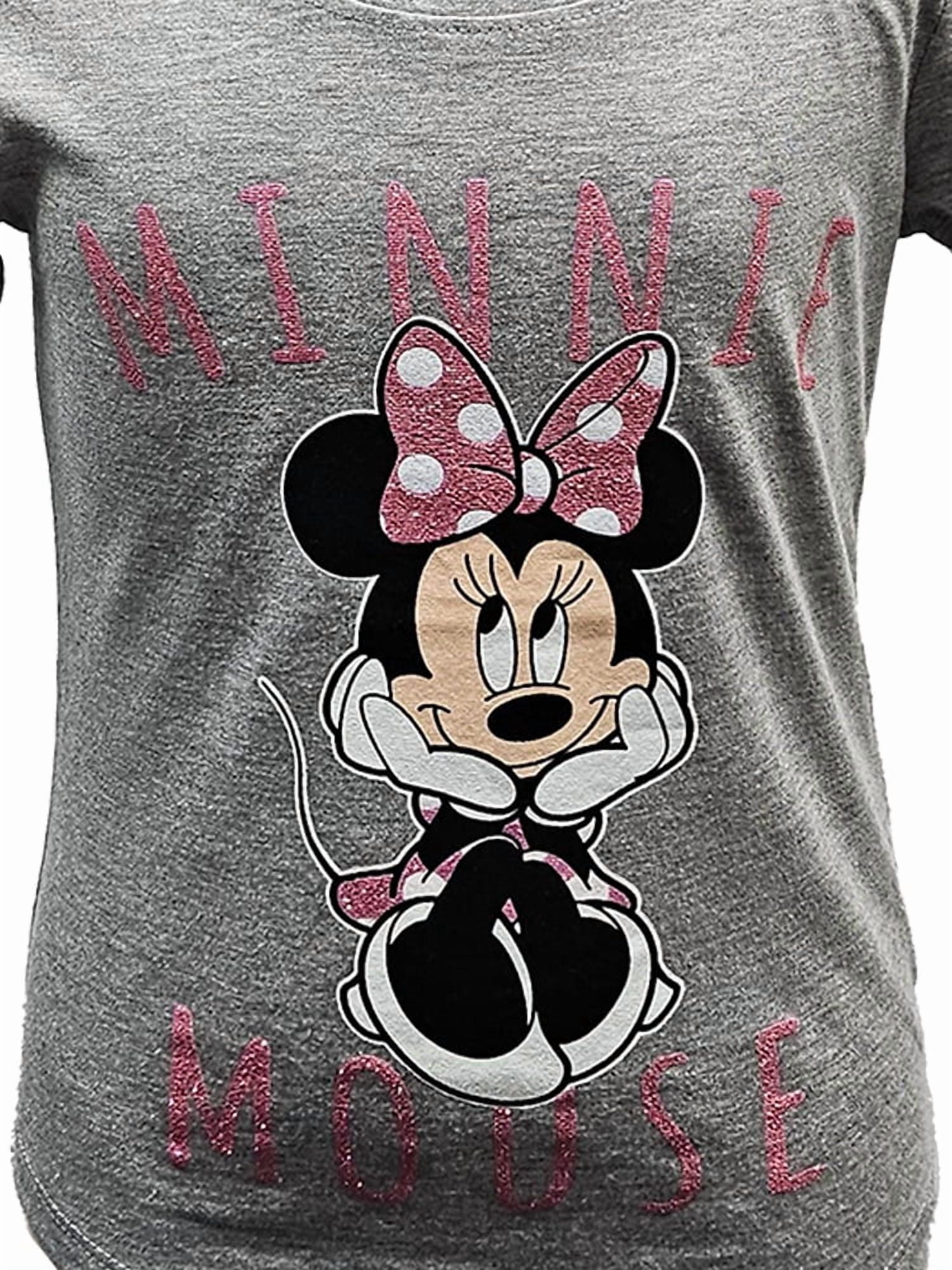 Disney Minnie Mouse Sitting Youth Fashion Tee, XS-L (Girl's)