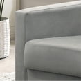 thumbnail image 4 of Hale Light Gray Velvet Accent Armchair with Tufting, 4 of 4