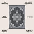 thumbnail image 3 of JONATHAN Y SANTA MONICA 3 x 5 Area Rug, Arden Vintage Medallion - Dark Gray/Cream, SMB300A-3, 3 of 6