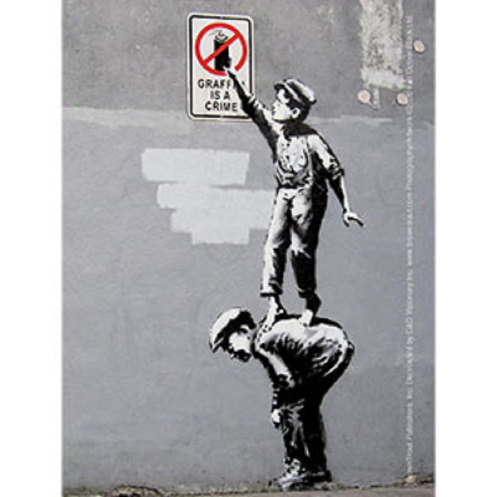 BANKSY's GRAFFITI STICKER Graffiti is a Crime Postar By Graffiti