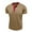 Khaki, variant on Men's Casual Short Sleeve Shirt - Lightweight Polyester-Spandex, Three-Button Placket, Sizes (S-XXL), Summer Versatile Wear