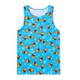 thumbnail image 4 of BUWTTED Tank Tops for Men Full Graphic Summer Holiday Seaside Daily Casual Style Sleeveless Hawaiian Beach Breathable Blue Shirt L, 4 of 8