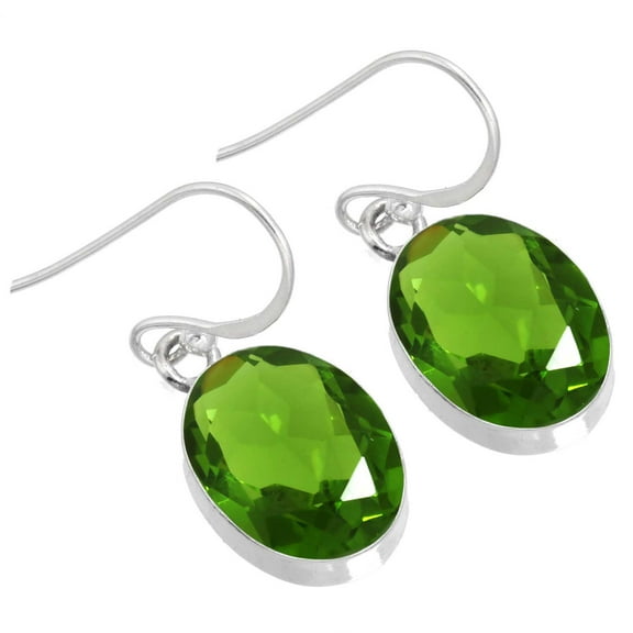 Peridot Quartz Women Jewelry 925 Sterling Silver Earring
