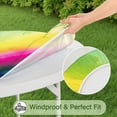 thumbnail image 5 of Colorful Tie Dye Wave Pattern Round Fitted Tablecloth with Elastic Edge,Dining Table Cover Waterproof,Outdoor Round Tablecloth for Camping,Dining,Indoor and Outdoor, 5 of 7