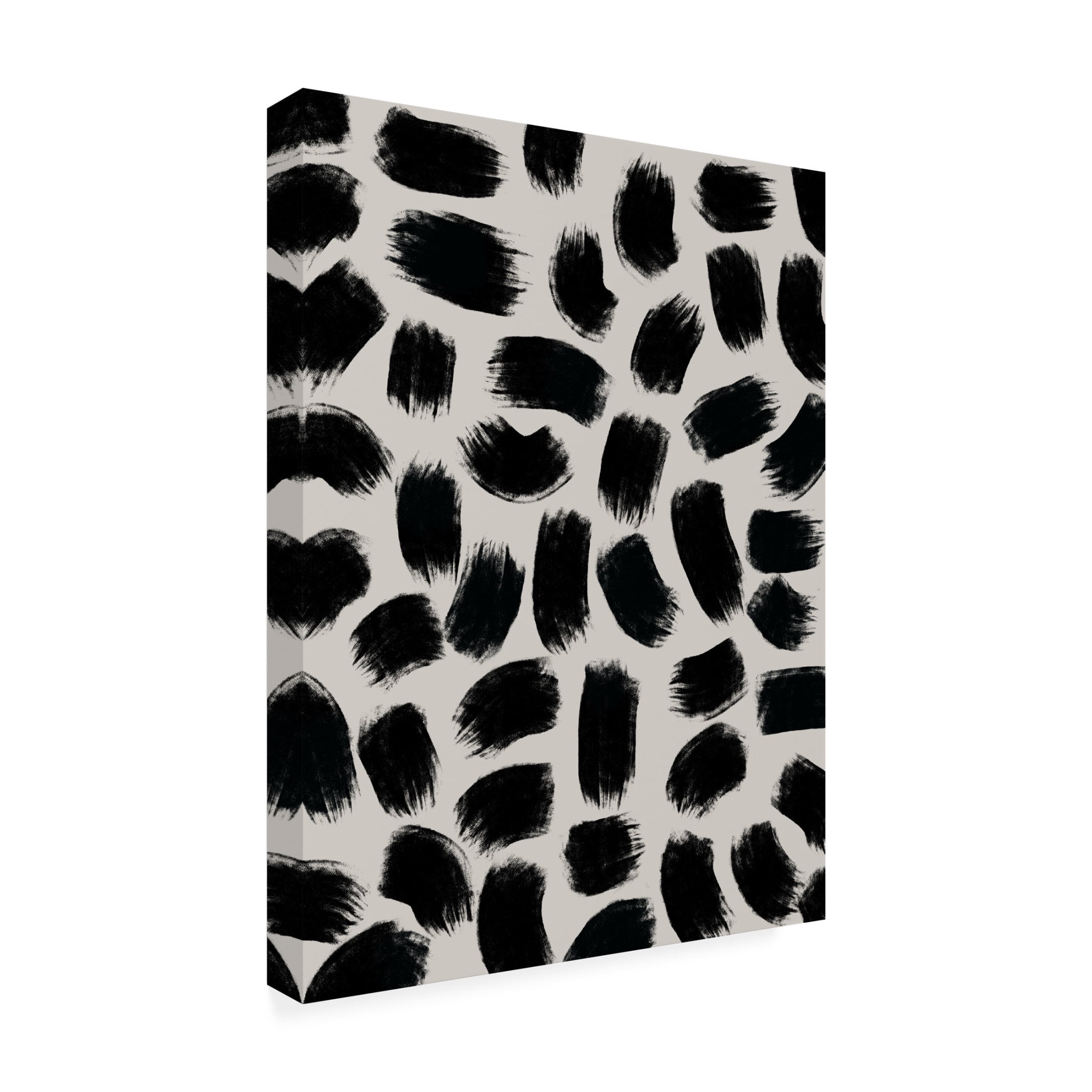 Canvas Wall Art - Treechild 'Black Brush Strokes' Wall Art for Living Room, Bedroom, or Office D?cor by Trademark Fine Art - 24 x 32 Inches