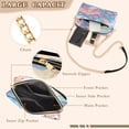 thumbnail image 4 of 9.65"x3.35"x6.3"PU Leather Women Crossbody Purse, Waterproof Casual Chain Shoulder Bag with Multi Pockets for Travel Daily Use Cute Little Mermaids, 4 of 7
