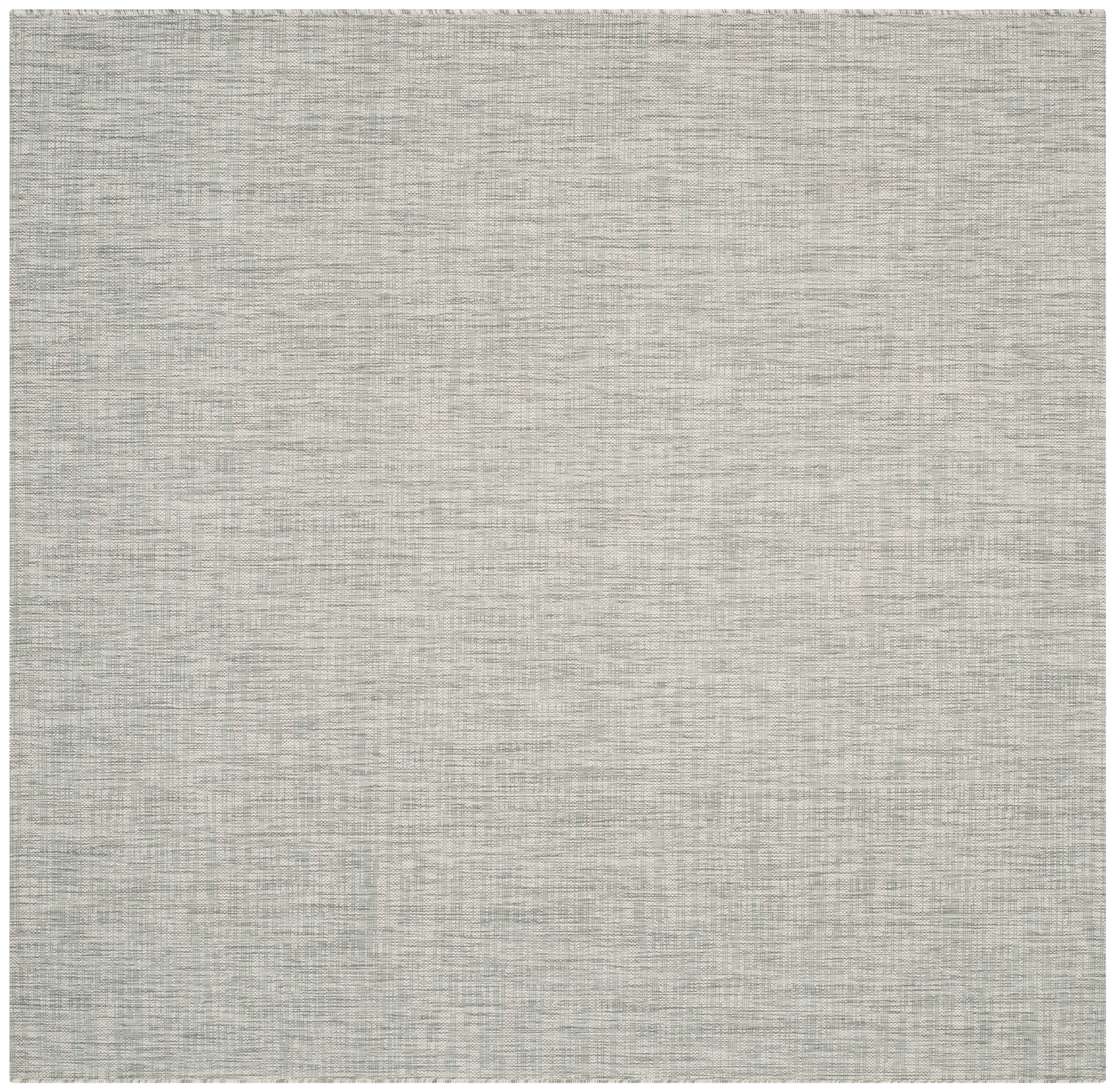 SAFAVIEH Courtyard Samson Solid Indoor/Outdoor Area Rug, 6'7" x 6'7" Square, Grey/Turquoise