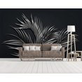 thumbnail image 3 of 3D Wallpaper Black Tropical Steel Leaf SKU# WAL0310, 3 of 11