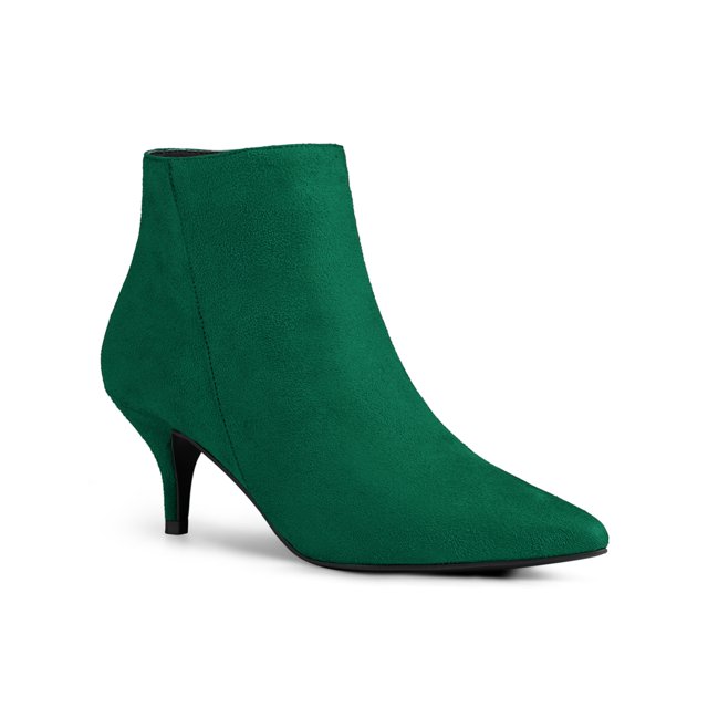 Unique Bargains Bottines à Talon Aiguille à Bout Pointu à Fermeture Éclair pour Femmes