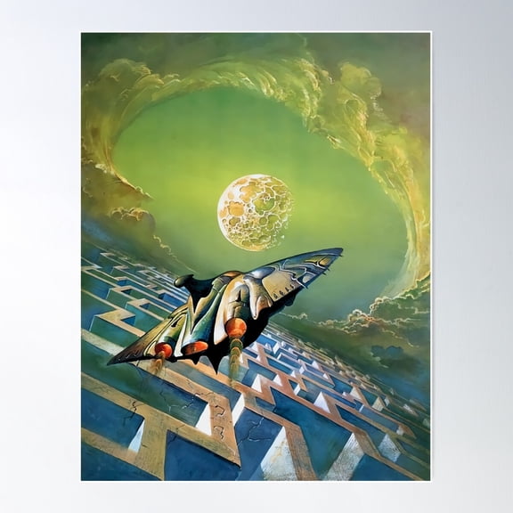 The Man In The Maze - Vintage Sci-Fi Art Poster Wall Art, Modern Wall Decor For Living Room Bedroom, 8x12 UNFRAMED